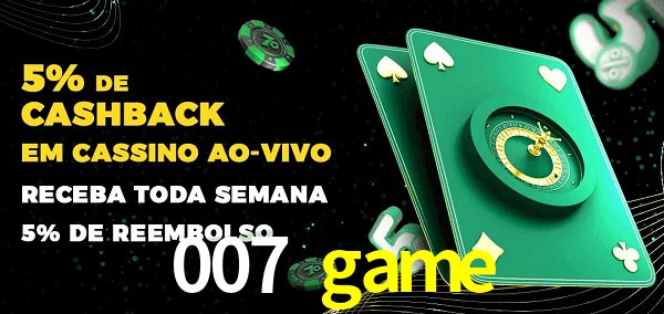 Promoções do cassino ao Vivo 007 game